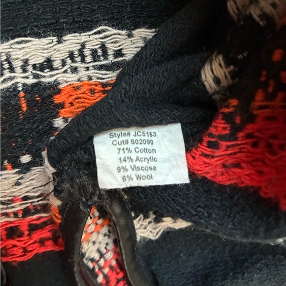 Eva Franco Pillard Coat Open Cardigan Black Orange White Size S - Picture 14 of 16